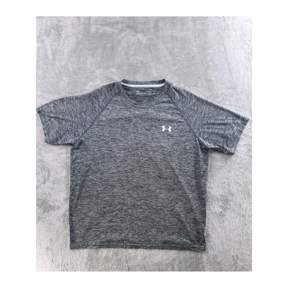 Under Armour HeatGear Loose Fit TShirt Men's Size‎ LG Gray Heathered Athletic